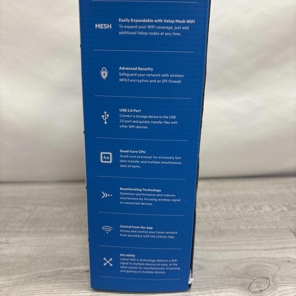 Linksys Max-Stream AX1500 Mesh WiFi 6 Router (MR7310) - New Open Box - Picture 7 of 9